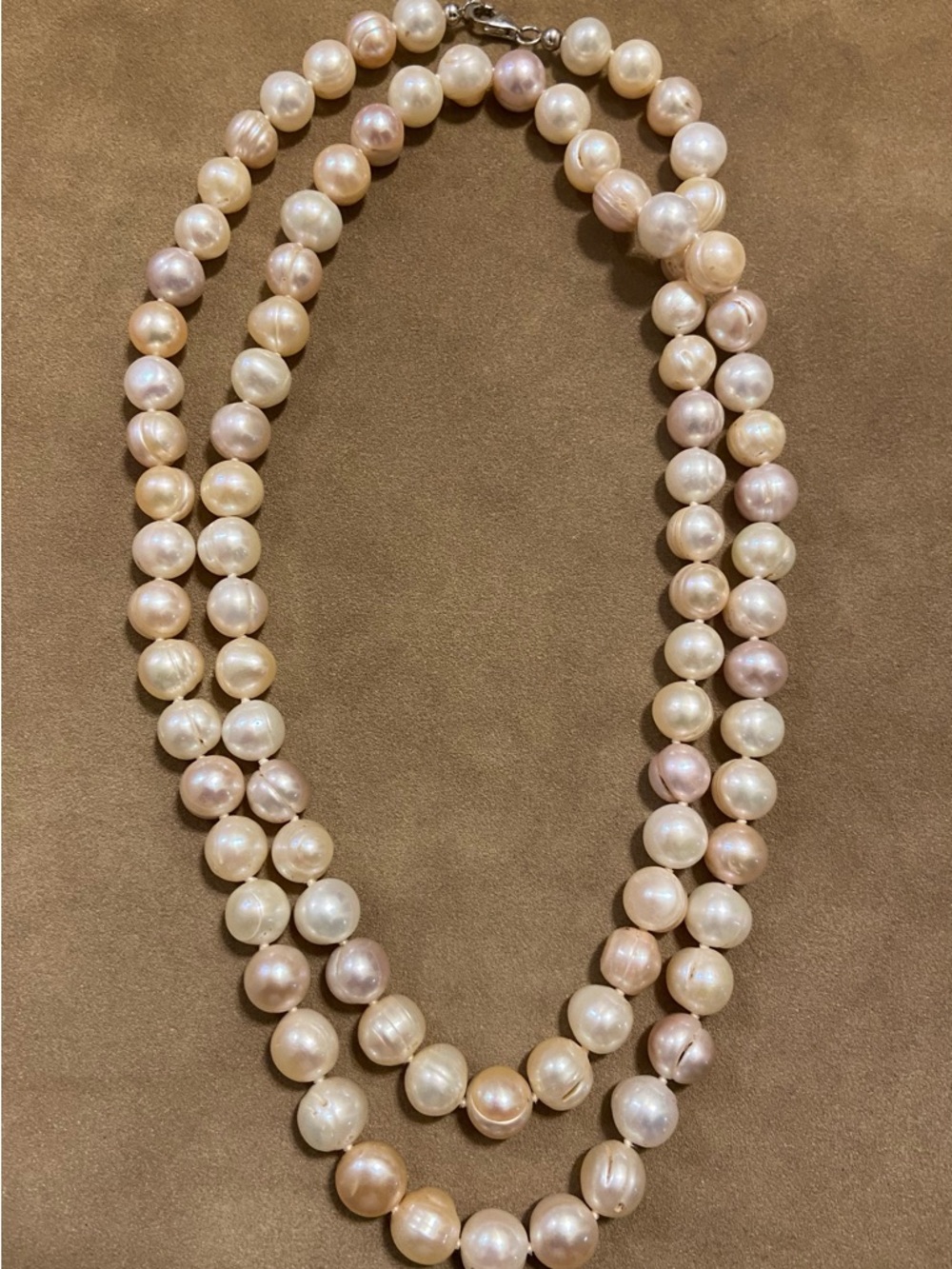 Elegant Pink and Cream Freshwater Pearl Necklace - Women's Jewelry